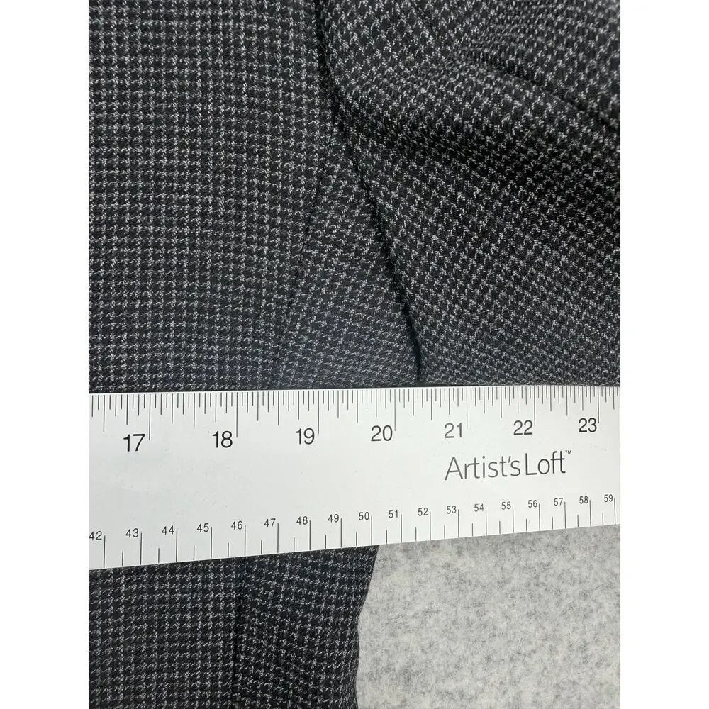 Sandro Paris Houndstooth Gray/Black Wool Two-Button Blazer Size US LARGE (50 FR)